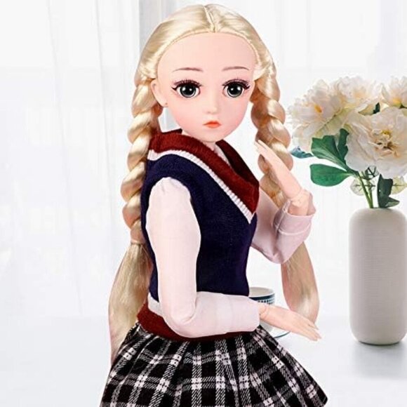 1/4 SD Smart Ball Jointed BJD Dol DIY Toy with Full Set Clothes Shoes Wig Makeup - Picture 2 of 8